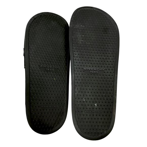 Givenchy Paris Men\'s EU 43 US 10 Black Rubber Slide Sandals Pool $350 Retail main image 4